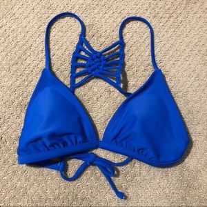 Exhilaration blue bikini top XS